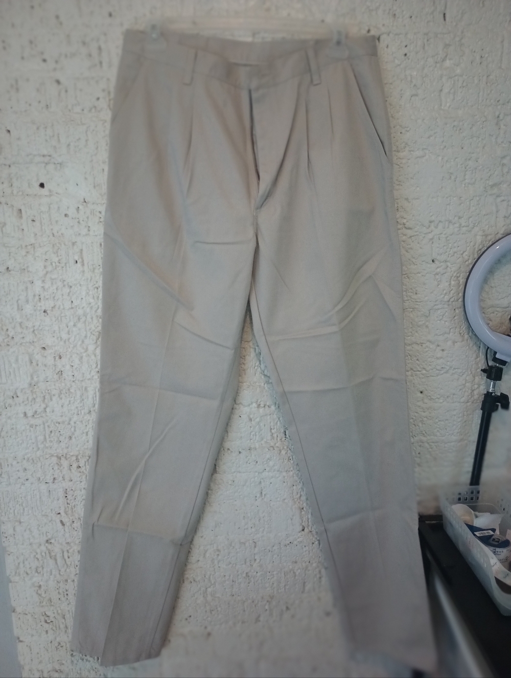 Classic Men's Beige Dress Pants